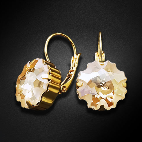Auskarai "Medūza (Auksinė Šešėlis)" su Swarovski™ kristalais